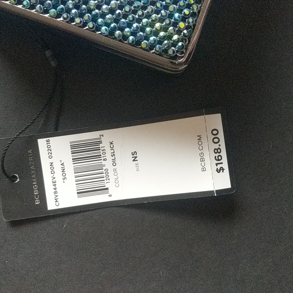 BCBGMaxazria Sonia Crystal Mesh Satin Box Clutch - Picture 9 of 13